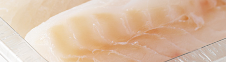 Raw, low fat, white Fish